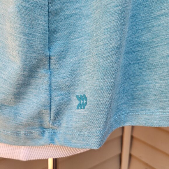 all in motion Plus Light Blue Crop Tank Top Crewneck Solid Athleisure Lounge - Picture 10 of 15